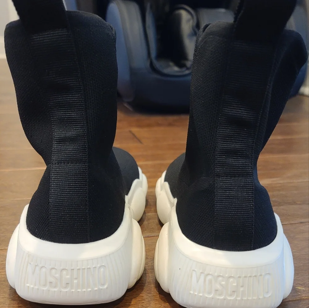 Moschino Monochrome Sock Sneakers - Picture 3 of 5